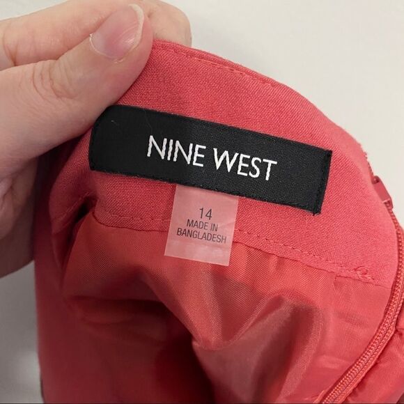 Nine West Pink & Black Color Block Skirt - Picture 5 of 6